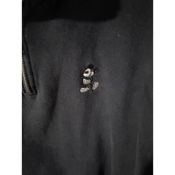 Disney World Mickey Mouse 1/4 Pullover Sweatshirt VTG 90s Navy Blue WDW Size LG - Picture 3 of 5